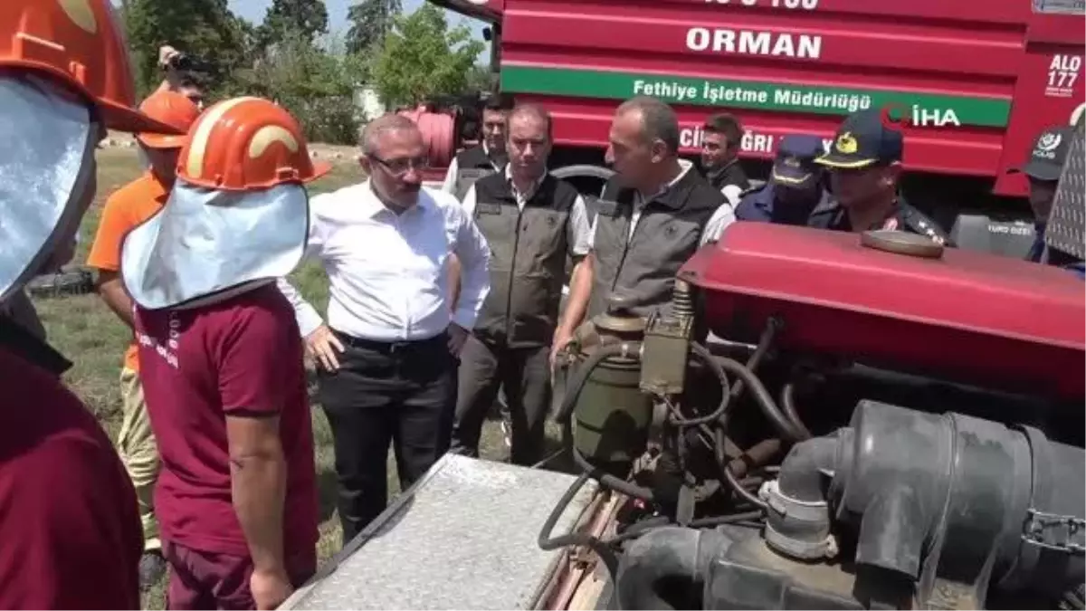 Kaymakam Karaman, yangın savaşçıları ile buluştu