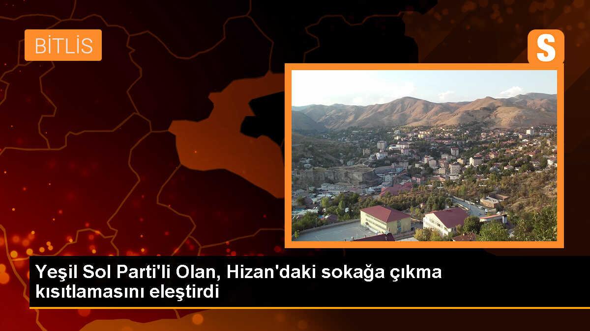 Yeşil Sol Parti Milletvekili Bitlis\'teki Sokağa Çıkma Yasaklarının Kaldırılmasını İstedi