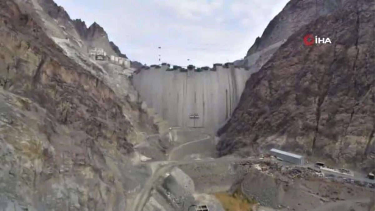 Yusufeli Barajı\'nda su yüksekliği 177 metreye ulaştı
