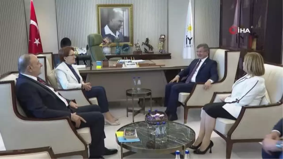 İYİ Parti lideri Akşener, Gelecek Partisi lideri Davutoğlu ile görüştü