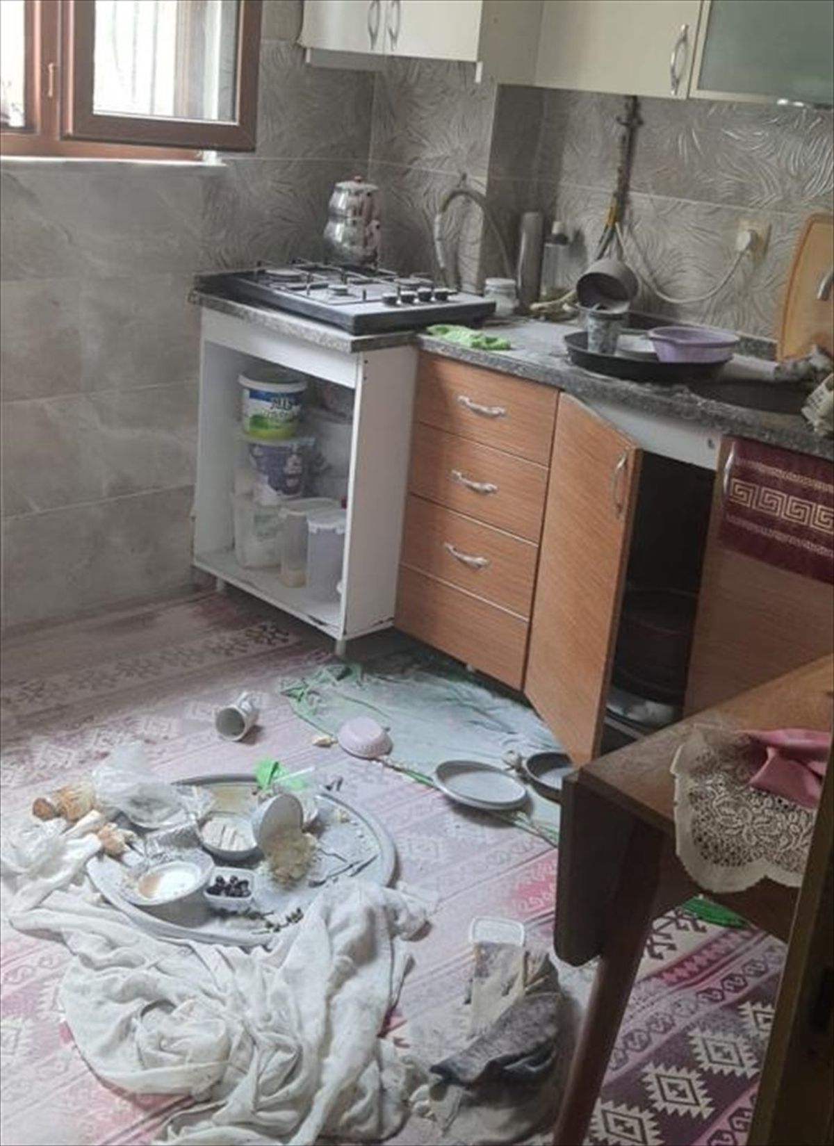 Kocaeli Gebze\'de çıkan yangında anne ve çocuk yaralandı