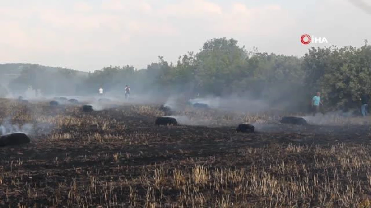 Kula\'da 30 dönüm ekin tarlası yandı