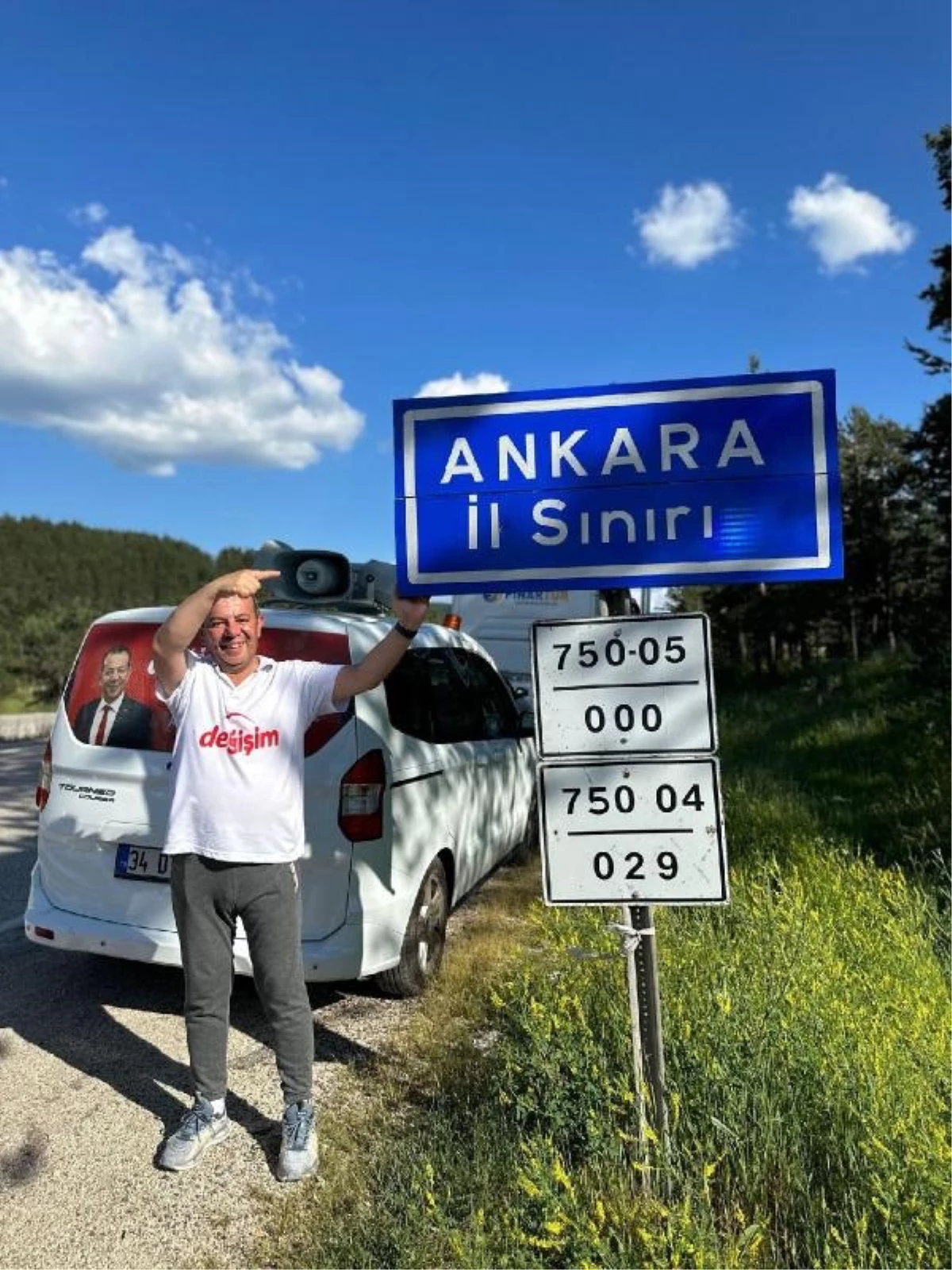 Bolu Belediye Başkanı Tanju Özcan, Ankara sınırına ulaştı