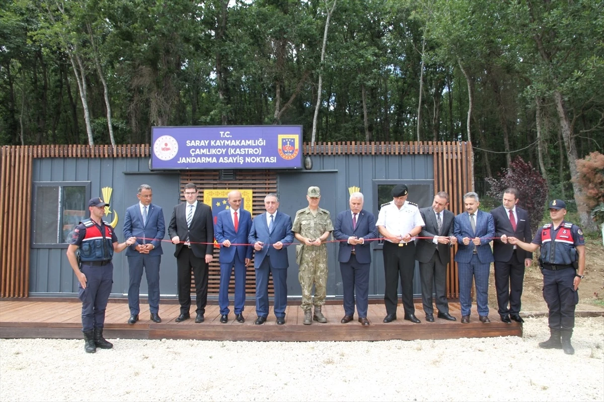 Tekirdağ Valisi Çamlıkoy Tabiat Parkı\'nda jandarma asayiş noktasının açılışını yaptı