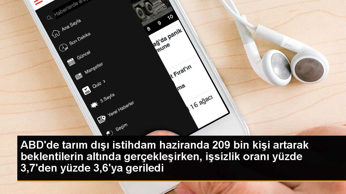 ABD\'de tarım dışı istihdam haziranda 209 bin kişi artarak beklentilerin altında gerçekleşirken, işsizlik oranı yüzde 3,7\'den yüzde 3,6\'ya geriledi