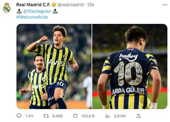 Bu ne hız Arda! Ayağının tozuyla Real Madrid tarihine geçti Bu ne hız Arda! Ayağının tozuyla Real Madrid tarihine geçti
