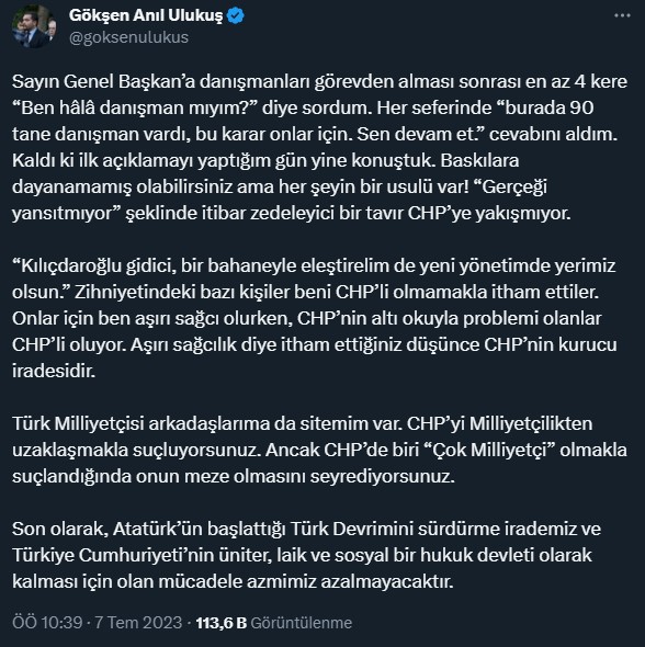 Kılıçdaroğlu, 4 Haziran'dan sonra sadece üç danışman atadı