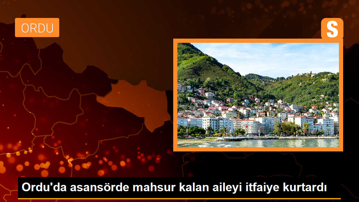 Ünye\'de Mahsur Kalan Aile İtfaiye Tarafından Kurtarıldı