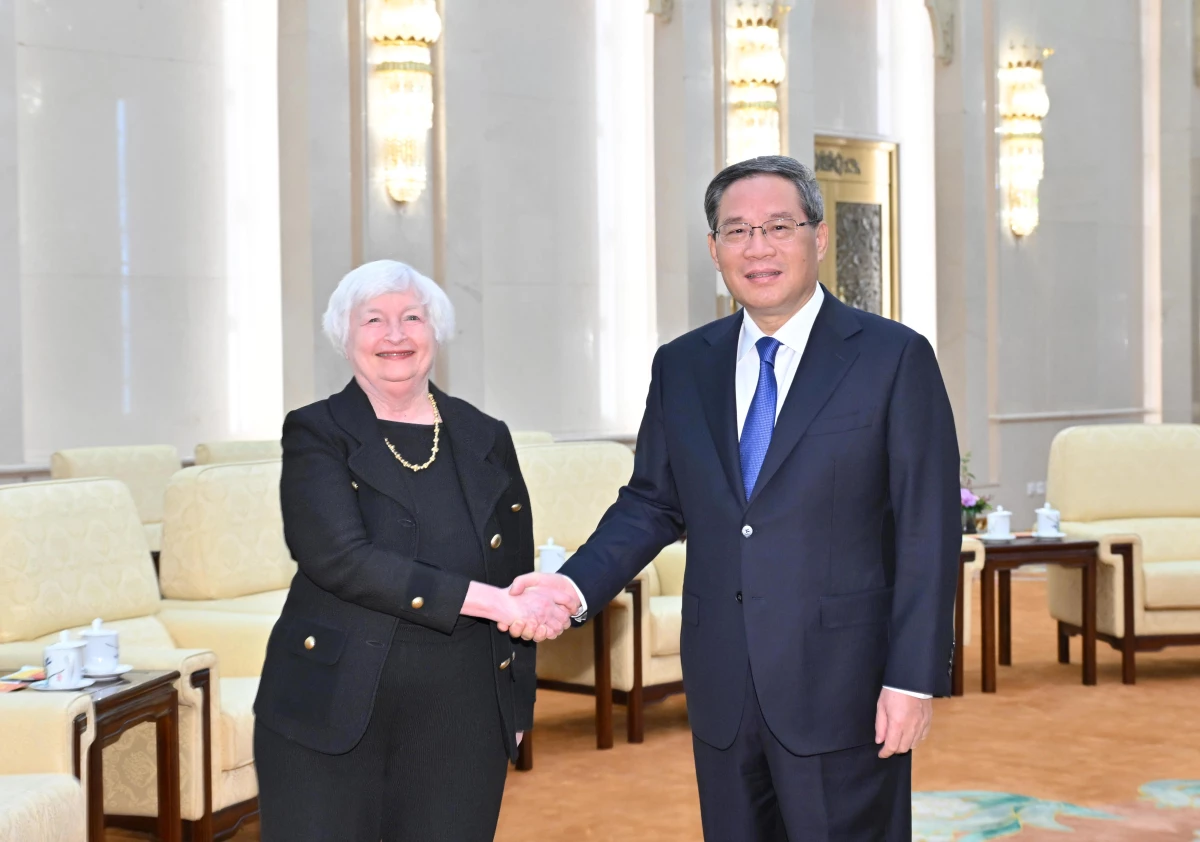 Çin Başbakanı Li, ABD Hazine Bakanı Yellen ile Görüştü