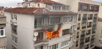 Şişli'de 5 Katlı Binada Çıkan Yangında Kadın Kurtarıldı