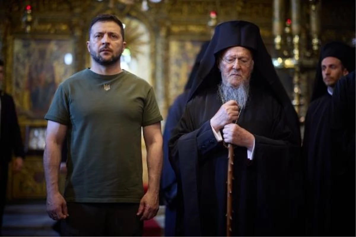 Ukrayna Devlet Başkanı Zelenski, Fener Rum Ortodoks Patrikhanesi\'ni ziyaret etti