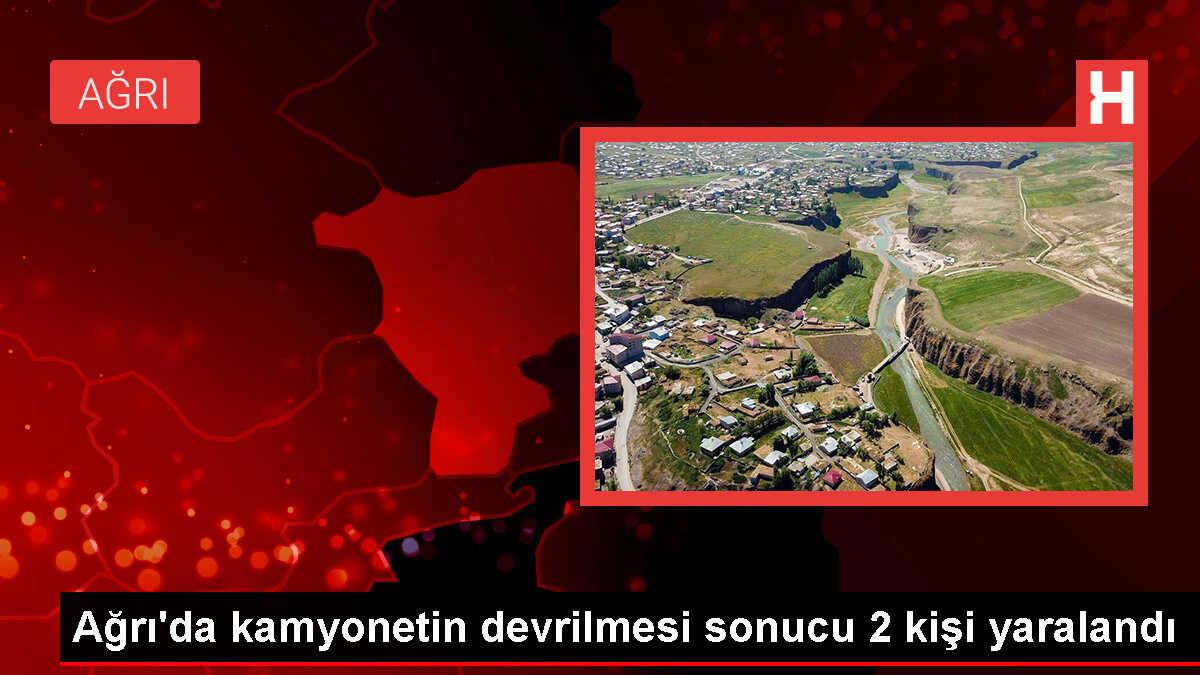 Patnos'ta Hayvan Yemi Yüklü Kamyonet Devrildi: 2 Yaralı