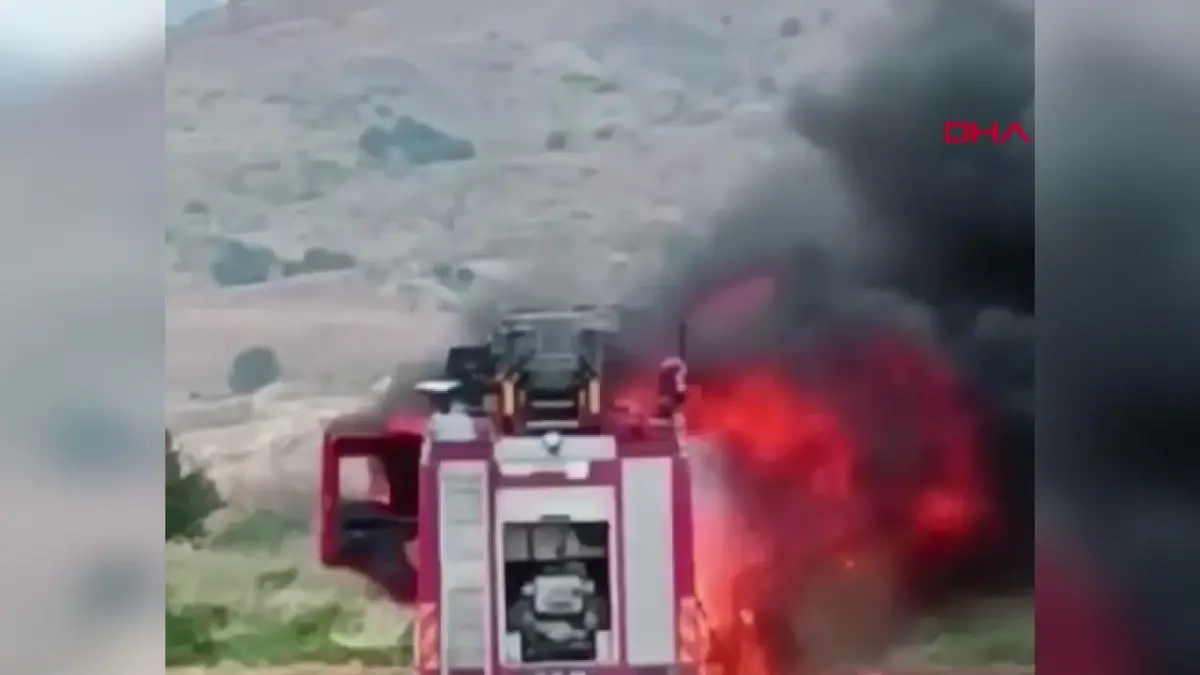 Batman\'da itfaiye aracı yangında kullanılamaz hale geldi