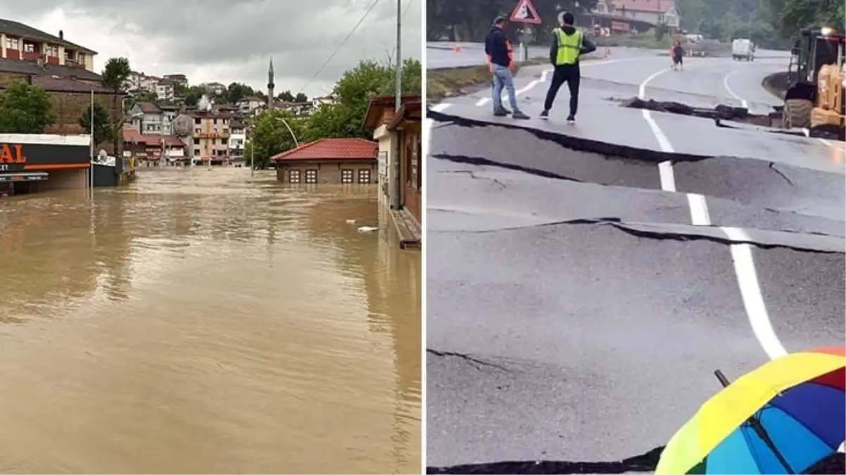 Yağışlar Karadeniz\'i esir aldı: Bakan Yerlikaya ve Tunç sel bölgesine gidiyor