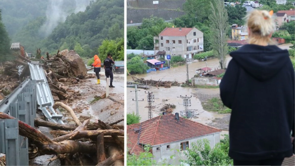 Zonguldak\'ta heyelan ve sel felaketi! Yollar kapandı, sadece acil geçişlere izin veriliyor