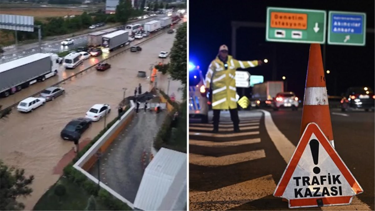 TEM Otoyolu Ankara-İstanbul Yönü Trafik Kapandı