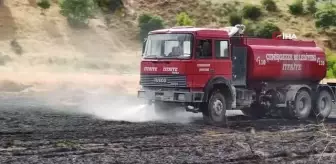 Tunceli'de 15 dönüm ekili alan yanarak kül oldu