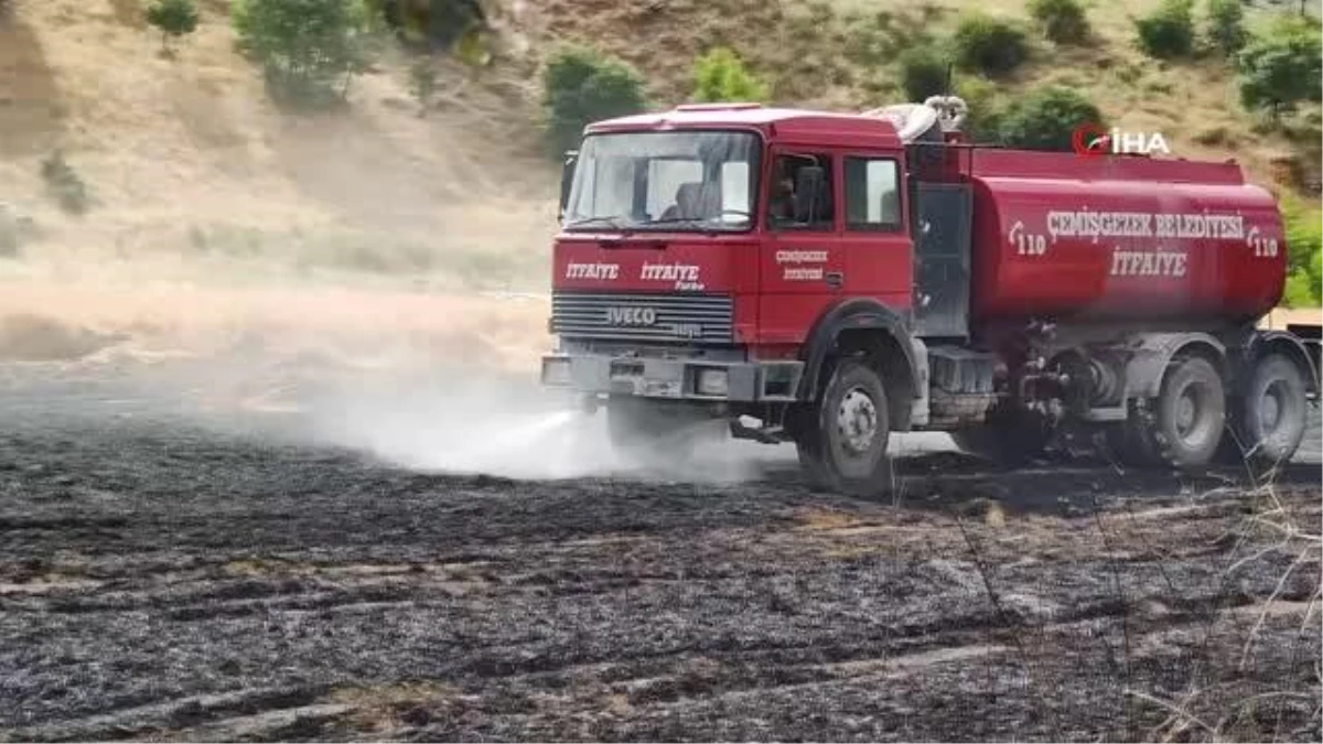 Tunceli\'de 15 dönüm ekili alan yanarak kül oldu