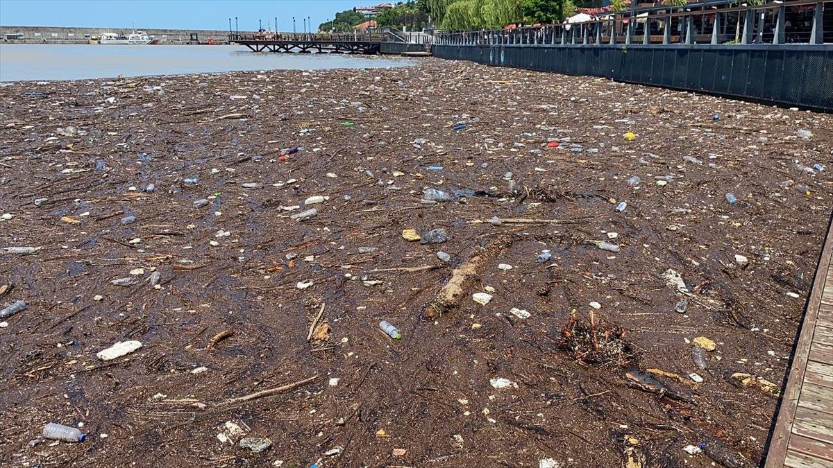 Zonguldak Limanı\'nda Sağanağın Ardından Kirlilik Oluştu