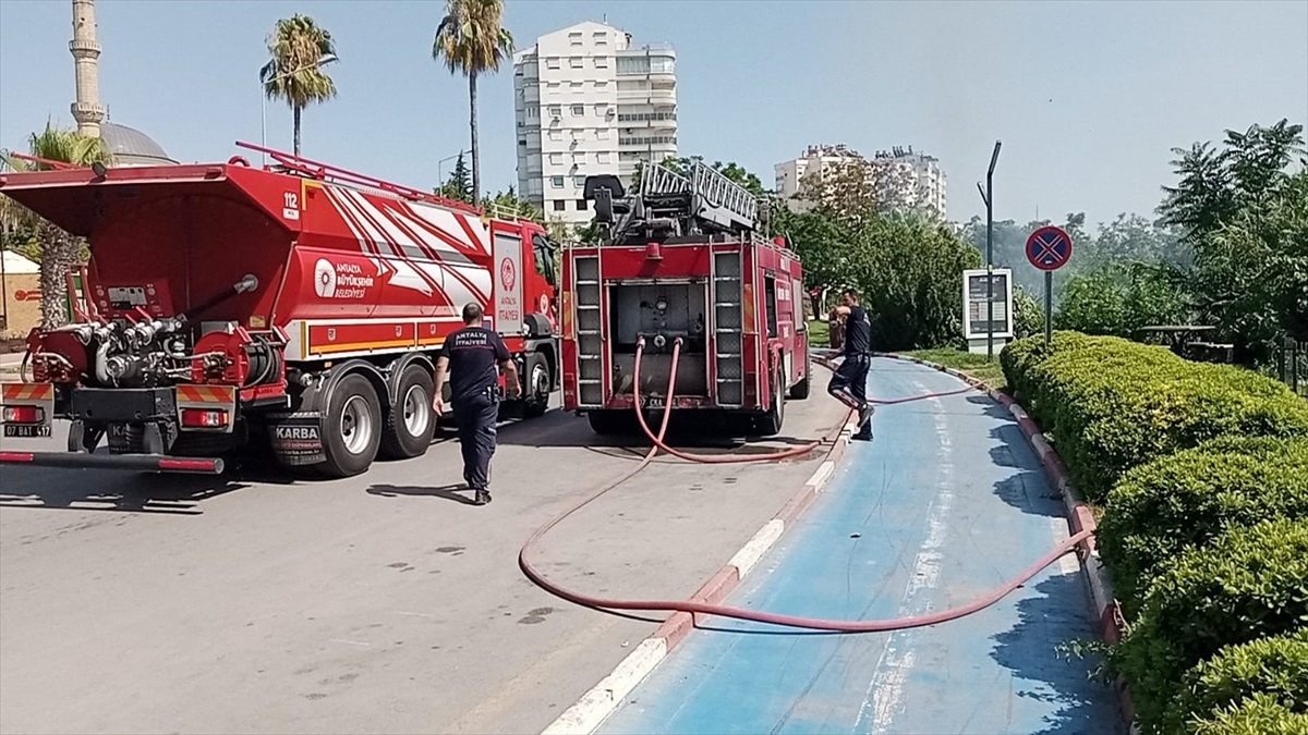 Antalya\'da falezlerde çıkan yangın söndürüldü