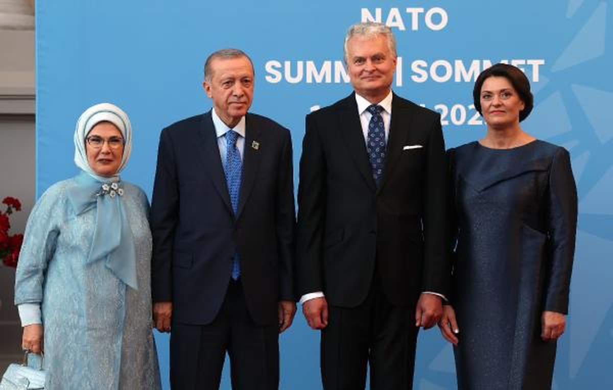 Cumhurbaşkanı Erdoğan, Litvanya\'da resmi akşam yemeğine katıldı