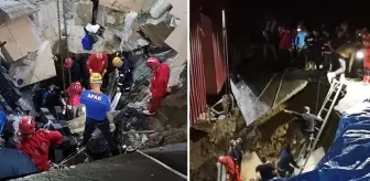 Giresun'daki su fabrikasında çökme yaşandı: 2 işçi kurtarıldı, 1 işçi hala enkaz altında
