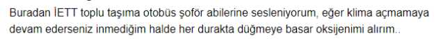 Halk, İETT şoförlerinin klima açmamasından dertli! Sosyal medyada veryansın ettiler Halk, İETT şoförlerinin klima açmamasından dertli! Sosyal medyada veryansın ettiler
