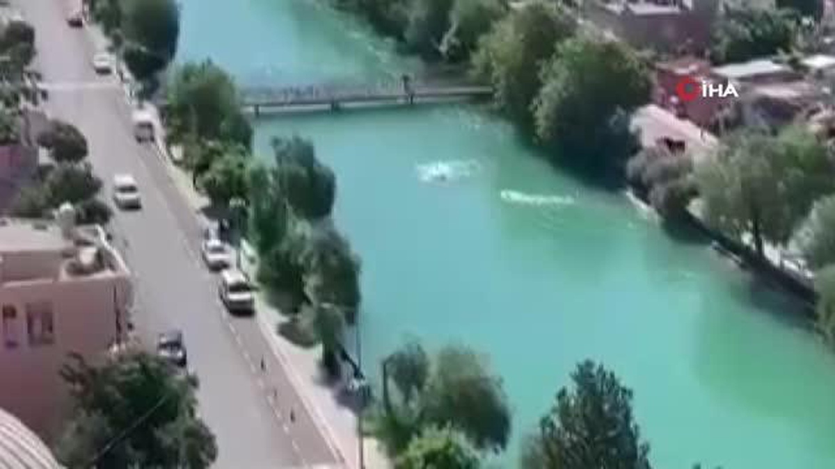 Kontrolden çıkan otomobil sulama kanalına düştü, o anlar kameraya yansıdı
