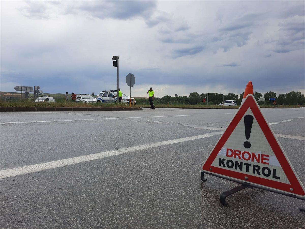 Zara\'da dronlu trafik kontrolü yapıldı