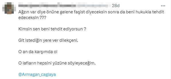 'Faşist' paylaşımı ortalığı karıştırdı! Armağan Çağlayan, takipçisiyle birbirine girdi