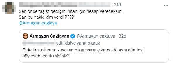 'Faşist' paylaşımı ortalığı karıştırdı! Armağan Çağlayan, takipçisiyle birbirine girdi