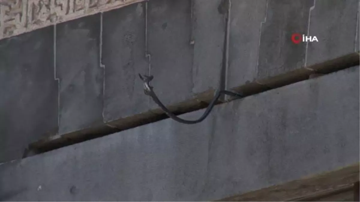 Ulu Cami\'deki yılan figürü 4 farklı hikayesiyle turistlerin dikkatini çekiyor