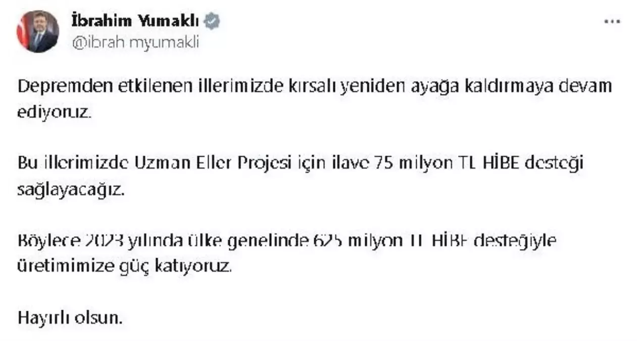 Depremden etkilenen illere 75 milyon TL ek bütçe