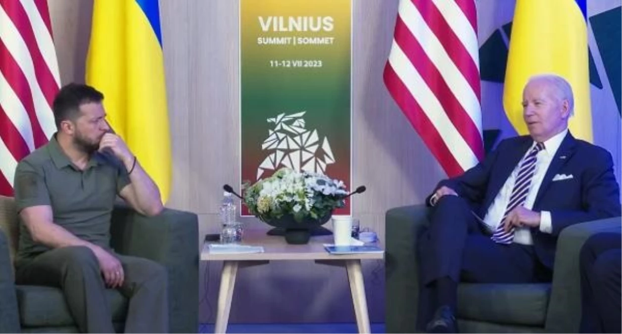 Ukrayna Devlet Başkanı Zelenski, ABD Başkanı Biden ile Vilnius\'ta görüştü