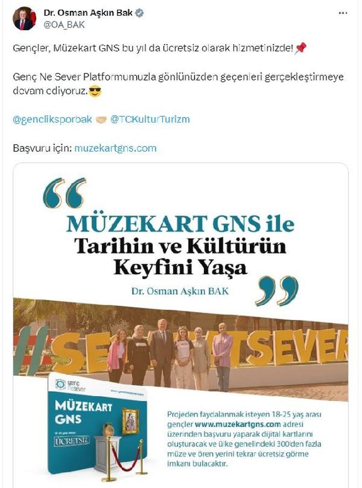 Gençler için ücretsiz müze ve ören yerleri ziyareti başlıyor