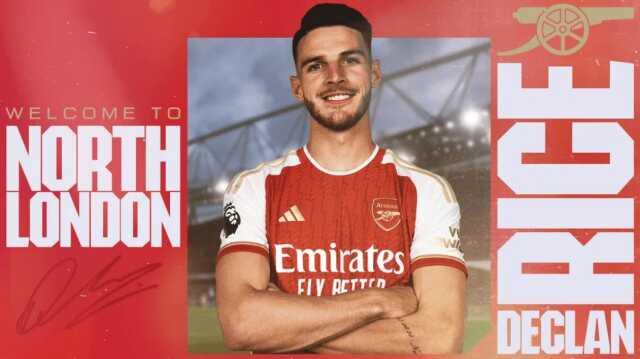 Arsenal, West Ham United'dan Declan Rice'ı rekor bedelle renklerine bağladı