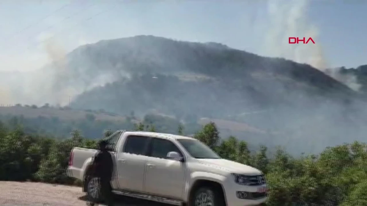 Osmaniye Valisi, Sumbas\'taki Orman Yangını Bölgesinde İncelemelerde Bulundu