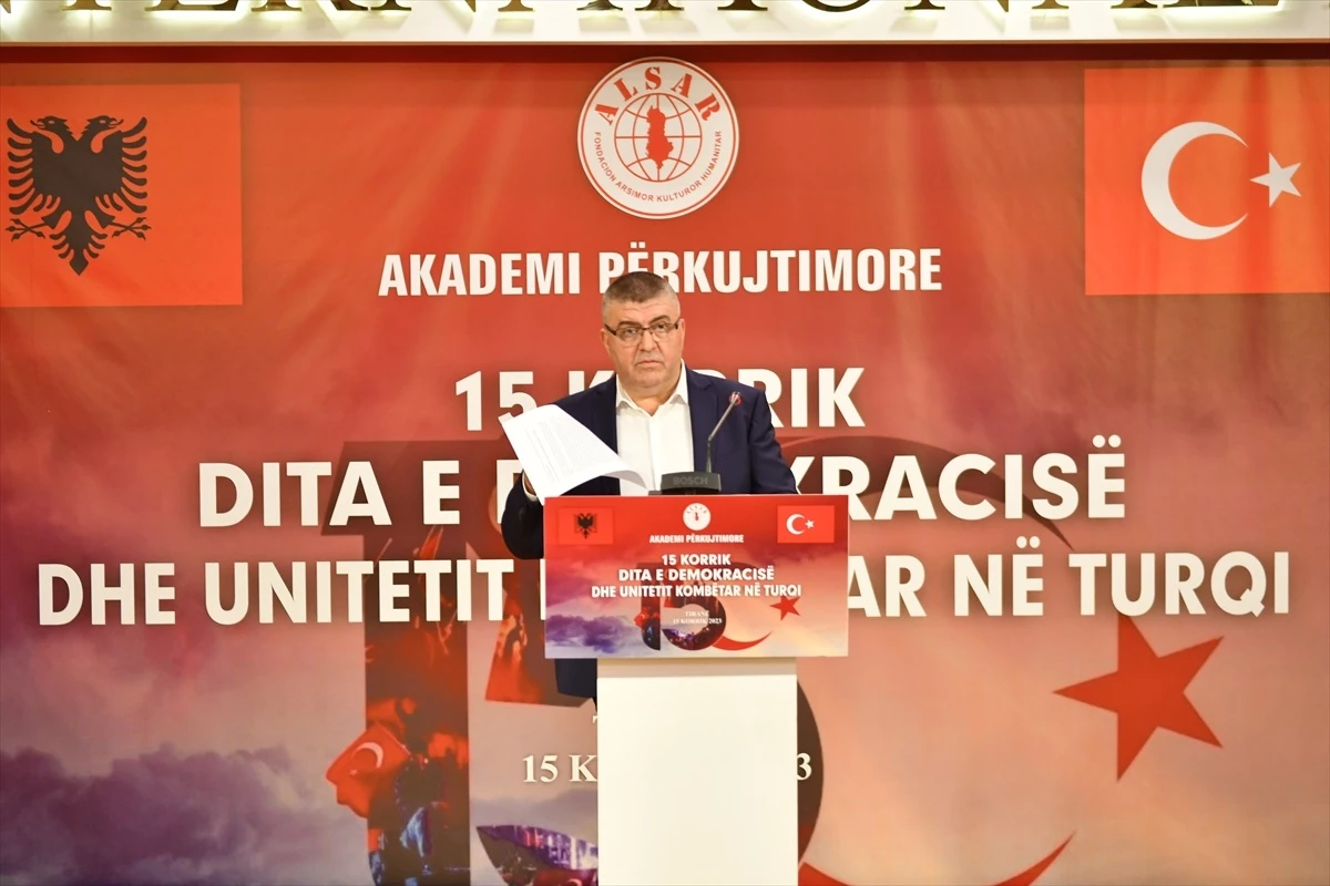 Arnavutluk\'ta 15 Temmuz Demokrasi ve Milli Birlik Günü Anma Töreni Düzenlendi