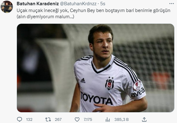 Batuhan Karadeniz bildiğiniz gibi! Beşiktaş'a yaptığ çağrıyı görenler 'Yok artık' diyor