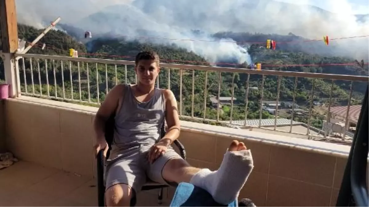 Komşularını Kurtarmaya Çalışırken Ayağını Kırdı