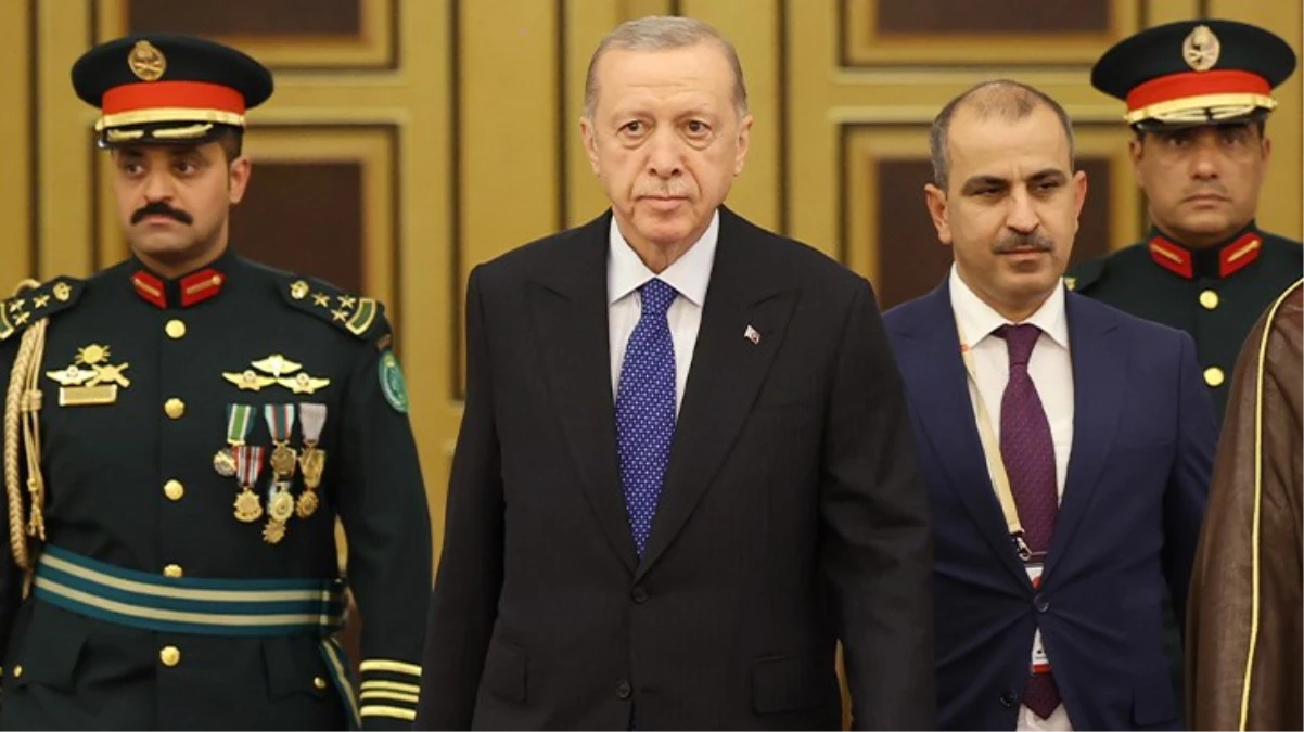 Cumhurbaşkanı Erdoğan, Suudi Arabistan\'da resmi törenle karşılandı