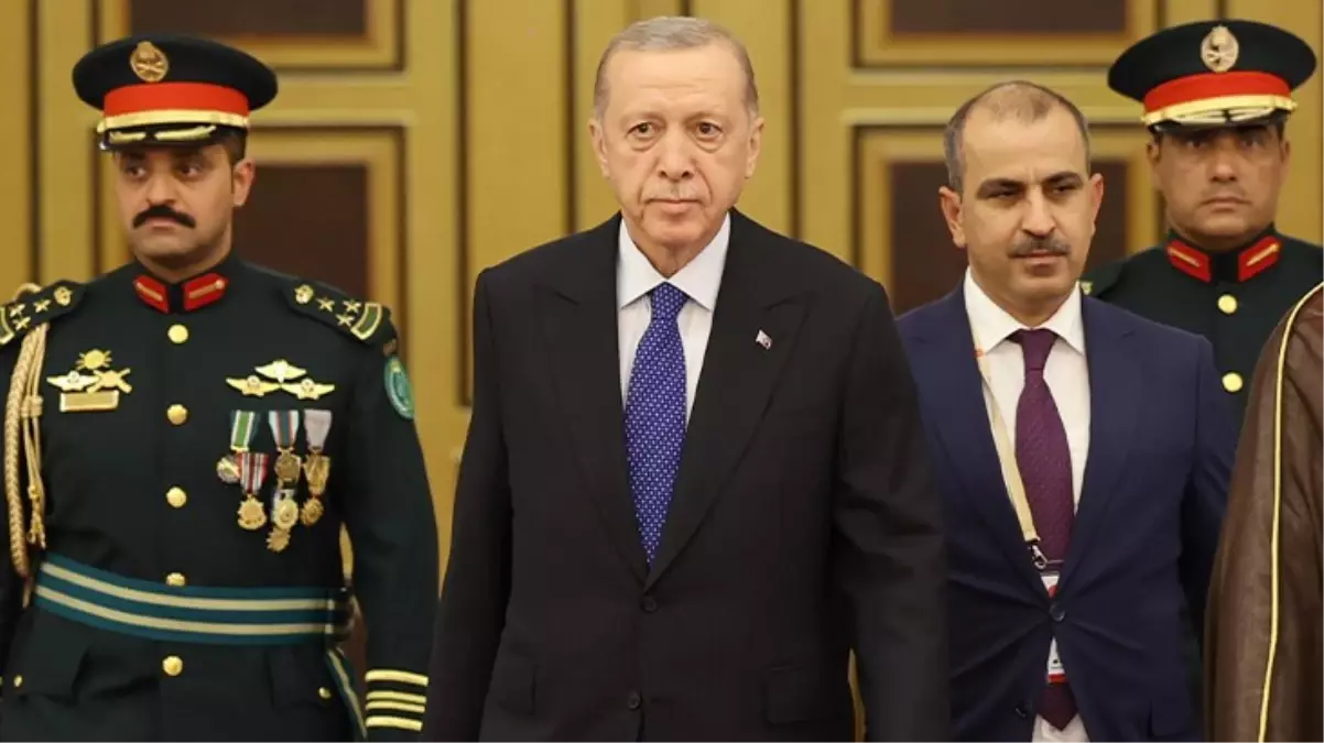 Cumhurbaşkanı Erdoğan, Suudi Arabistan\'da resmi törenle karşılandı