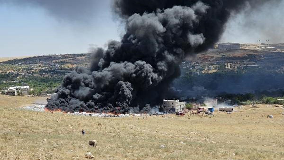 Gaziantep\'te Atık Malzemelerin Bulunduğu Otlukta Yangın Çıktı