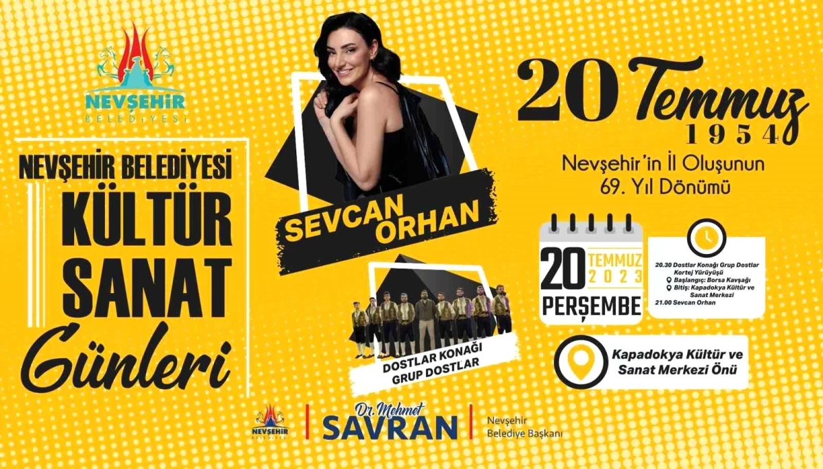 Nevşehir\'in il oluşunun 69. yıl dönümü konser programıyla kutlanacak