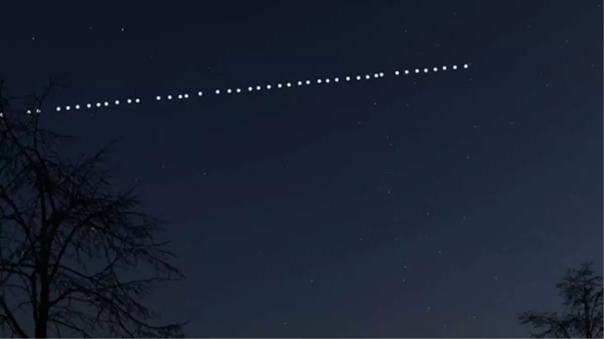 Starlink uydularının geçişi Isparta semalarında göründü