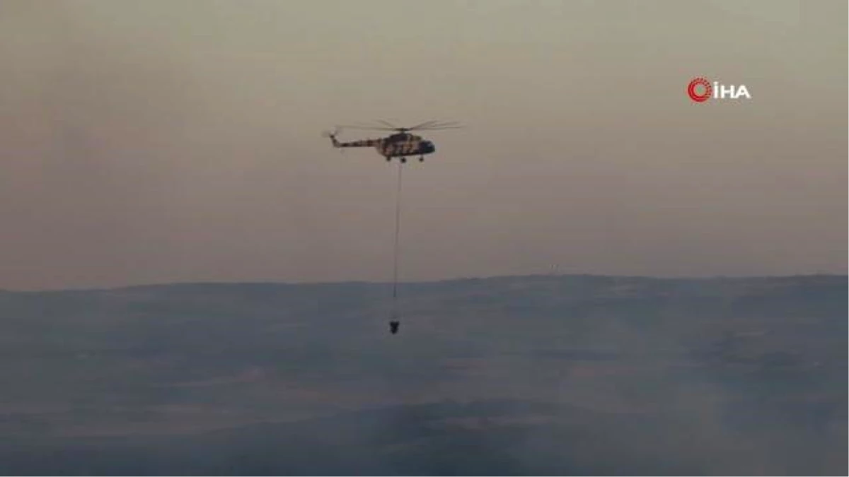 Tekirdağ\'daki yangına helikopter desteği ile müdahale sürüyor