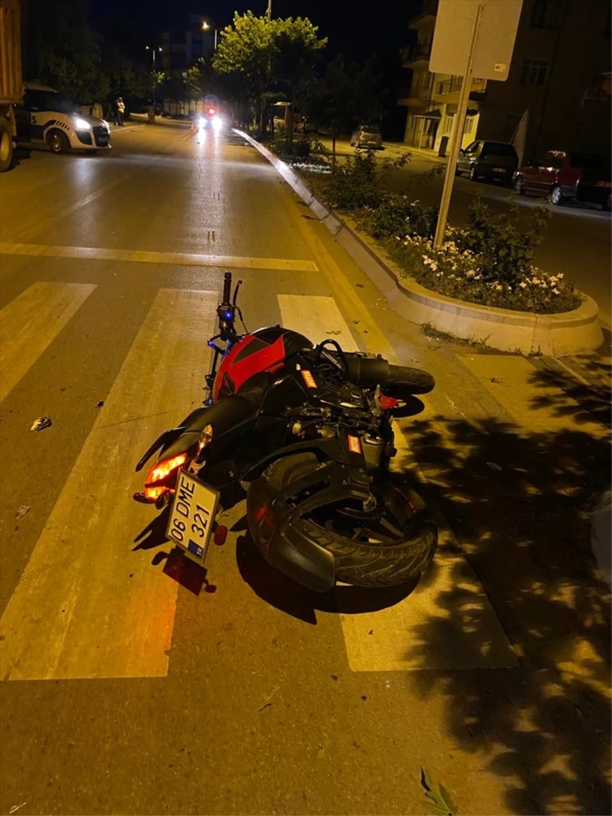 Ankara\'da devrilen motosikletin sürücüsü öldü