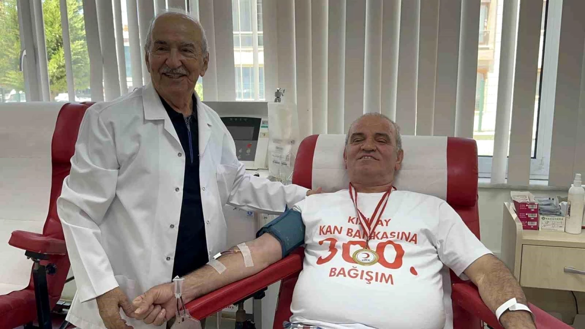 63 yaşındaki Emin Şahin, 467. kan bağışını gerçekleştirdi