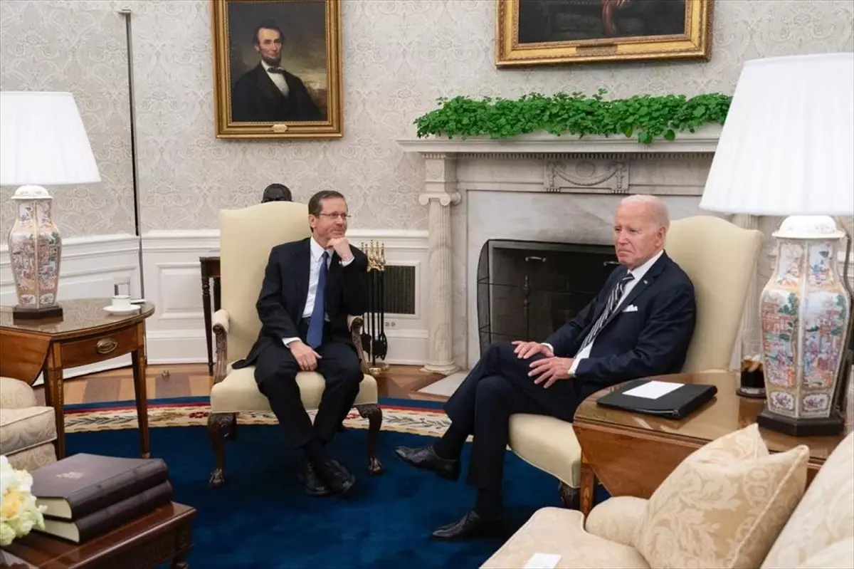 ABD Başkanı Joe Biden, İsrail Cumhurbaşkanı Isaac Herzog\'u Beyaz Saray\'da ağırladı