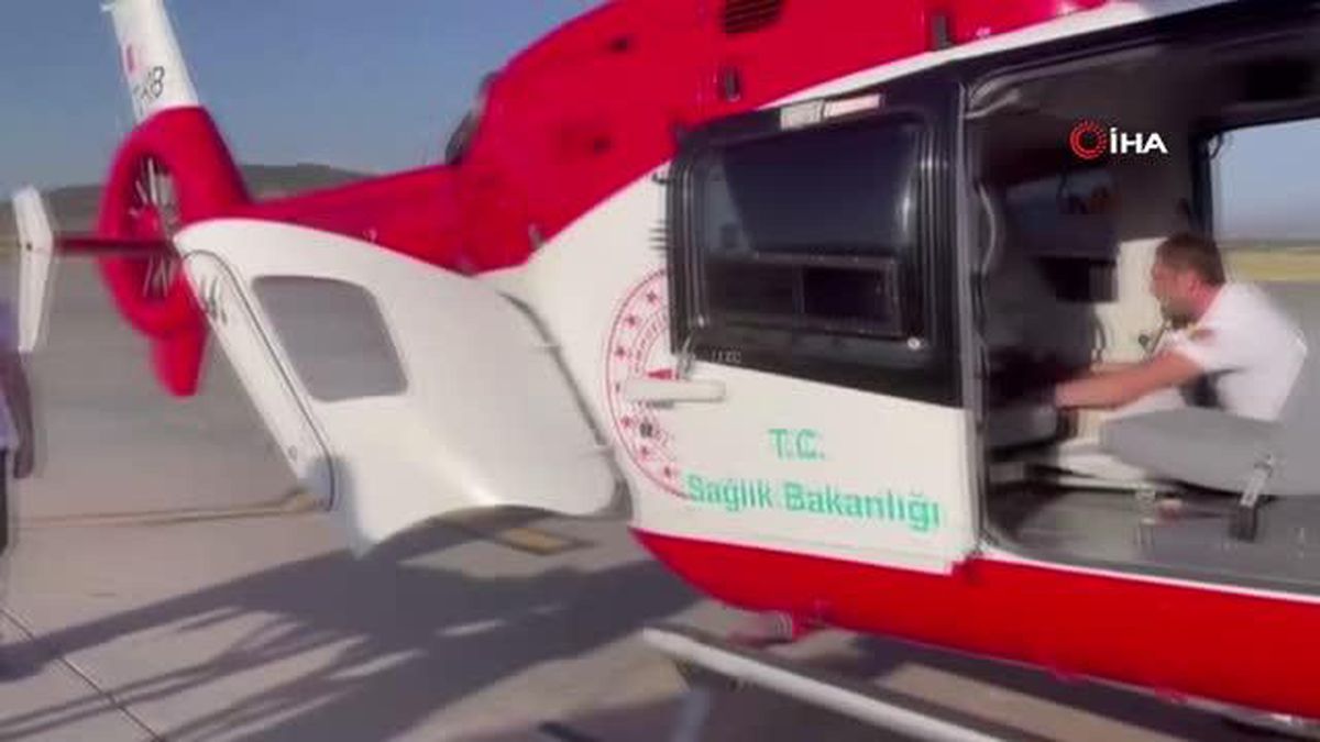 Bingöl'de kanser hastası için helikopter ambulans